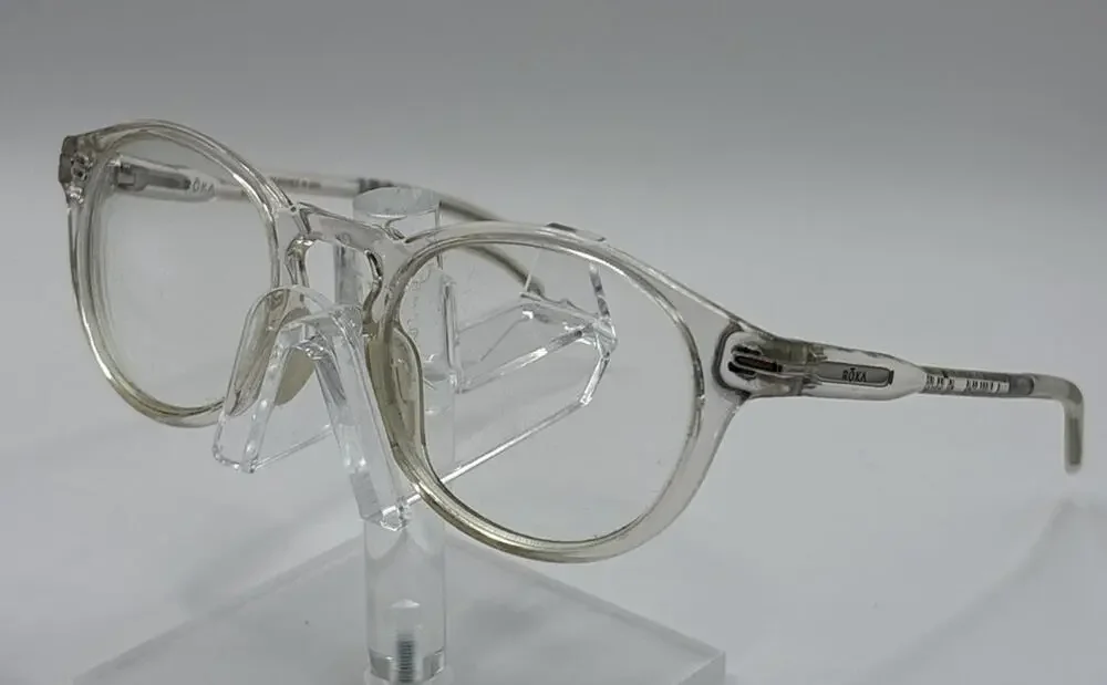 ROKA Eyeglasses E7000-0348 Clear Transparent Round Frames 48-20-135
